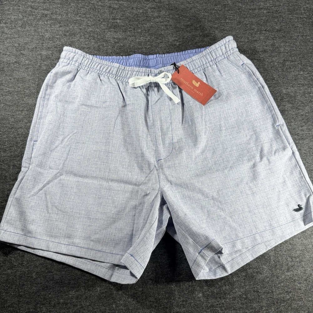 Southern Marsh Crawford Casual Shorts Mens Medium Light Blue Drawstring NWT